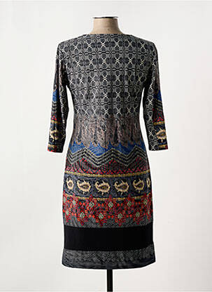 Rochie scurtă mâneci 3/4 mâneci 3/4 gri GEVANA femeie