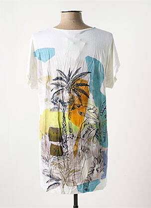 Tricou elasticitate mâneci scurte alb SAINT CHARLES femeie