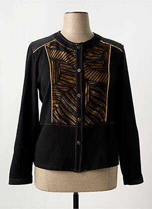 Jachete casual guler rotund negru EVALINKA femeie