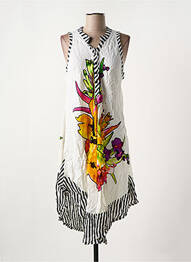 Rochie midi imprimeu floral fără mâneci portocaliu NICE DAY femeie