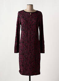 Rochie midi imprimeu floral mâneci lungi violet OLSEN femme
