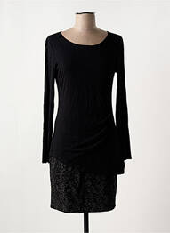 Rochie scurtă mâneci lungi mâneci lungi negru MASSANA femme