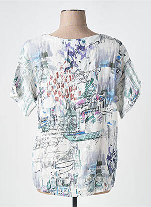 Tricou imprimeu fantezie mâneci scurte albastru DOLCEZZA femeie