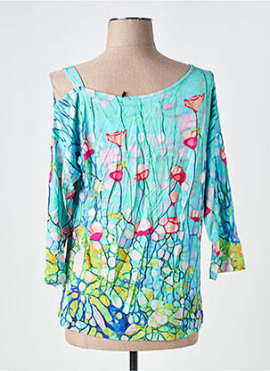 Tricou mâneci 3/4 mâneci 3/4 albastru DOLCEZZA femeie
