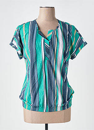 Tricou imprimeu fantezie mâneci scurte verde OLSEN femeie