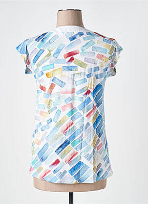 Tricou imprimeu fantezie mâneci scurte albastru DOLCEZZA femeie