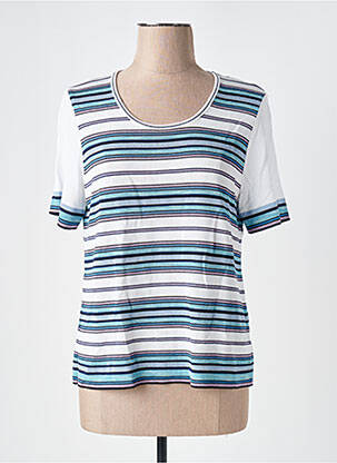Tricou croială cambrată mâneci scurte albastru SAINT CHARLES femeie