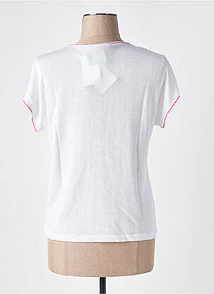 Tricou imprimeu fantezie mâneci scurte bej SAINT CHARLES femeie