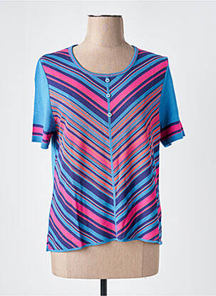 Tricou croială cambrată mâneci scurte albastru SAINT CHARLES femeie