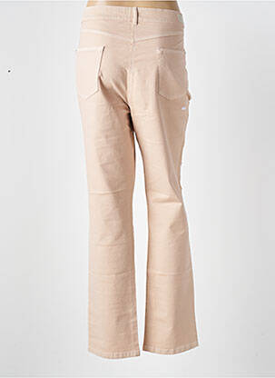 Pantalon slim țesătură poplin mărime normală bej CMK femeie