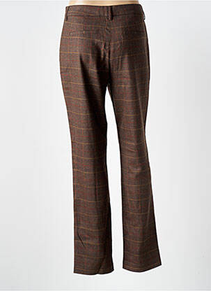 Pantalon drept talie cu cleme talie înaltă maro BLOOMERS femeie