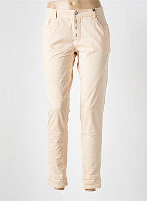 Pantalon slim țesătură poplin mărime normală bej BROADWAY femeie