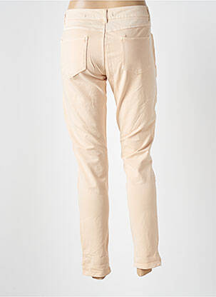 Pantalon slim țesătură poplin mărime normală bej BROADWAY femeie