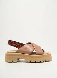 Sandale/pantofi decupați semi compensat toc de 4 la 6 cm maro PAUL SMITH femme