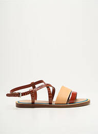 Sandale/pantofi decupați material neted toc plat până la 3 cm maro PAUL SMITH femme
