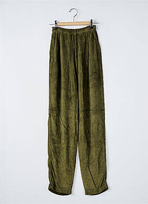 Pantalon drept elasticitate talie înaltă verde ATELIERS FRANÇAIS DE CONFECTION femeie