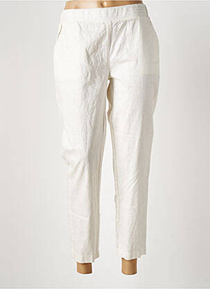 Pantalon 7/8 talie elastică mărime normală bej ATELIERS FRANÇAIS DE CONFECTION femeie