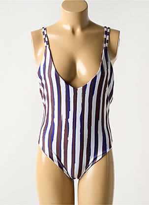 Costum de baie dintr-o singură piesă alb LUNA femeie