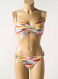 Costum de baie din două piese elasticitate top bentiță portocaliu WATERCULT femme