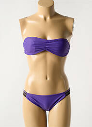 Costum de baie din două piese elasticitate top bentiță violet LUNA femme