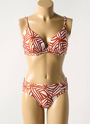 Costum de baie din două piese elasticitate top sutien modelat maro WATERCULT femeie