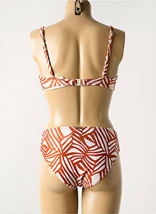 Costum de baie din două piese elasticitate top sutien modelat maro WATERCULT femeie