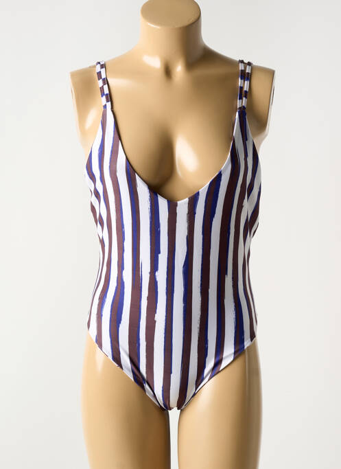 Costum de baie dintr-o singură piesă alb LUNA femeie