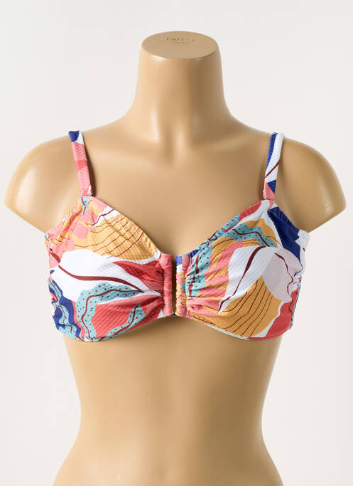 Sutien de costum de baie elasticitate sutien cupe întregi cu decolteu înalt portocaliu BLUELOBSTER femme