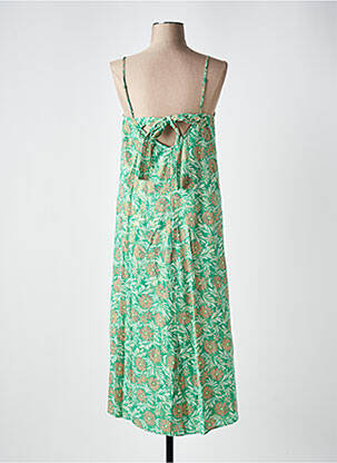 Rochie midi imprimeu floral bretele subțiri verde VERO MODA femeie