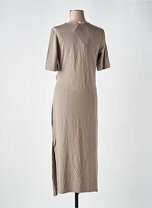 Rochie midi mâneci scurte mâneci scurte maro YAYA femeie