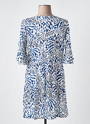 Rochie scurtă mâneci scurte mâneci scurte albastru BANANA MOON femeie