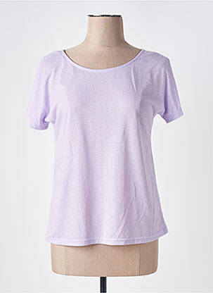 Tricou elasticitate mâneci scurte violet VERO MODA femeie