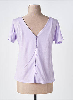 Tricou elasticitate mâneci scurte violet VERO MODA femeie