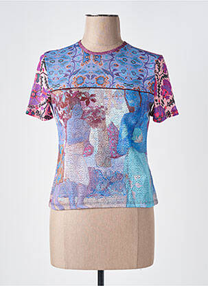 Tricou imprimeu fantezie mâneci scurte violet DESIGUAL femeie