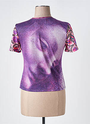 Tricou imprimeu fantezie mâneci scurte violet DESIGUAL femeie