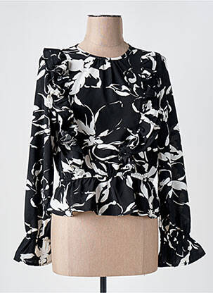 Bluză imprimeu floral mâneci lungi negru VERO MODA femeie