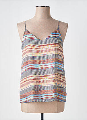 Top țesătură crep bretele subțiri albastru VERO MODA femeie