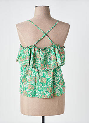 Top țesătură crep bretele subțiri verde VERO MODA femeie