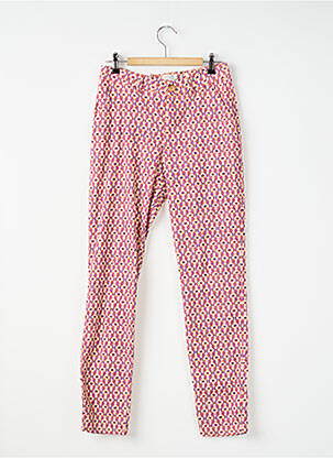 Pantalon chino țesătură poplin mărime normală violet KANOPE femeie