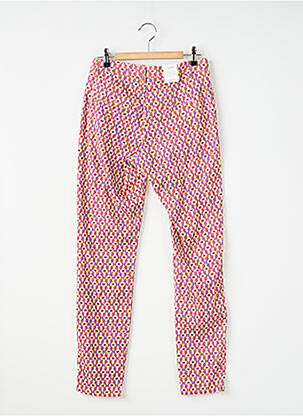 Pantalon chino țesătură poplin mărime normală violet KANOPE femeie