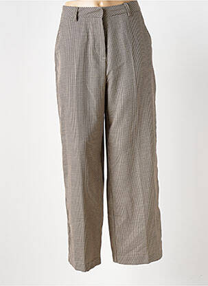 Pantalon larg închidere cu fermoar sub clapetă cu cârlig mărime normală maro VERO MODA femeie