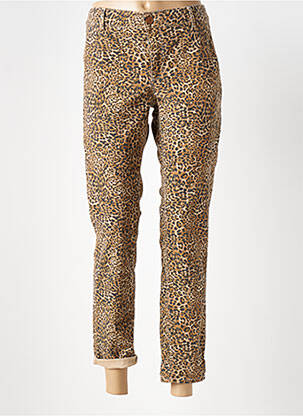 Pantalon 7/8 elasticitate mărime normală maro HAPPY femeie