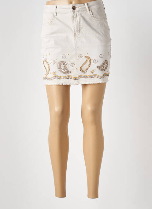 Fustă scurtă bej DESIGUAL femeie