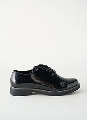 Derby-uri material neted toc plat până la 3 cm negru MOLLY BRACKEN femeie
