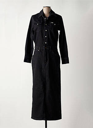 Rochie lungă mâneci lungi mâneci lungi negru WRANGLER femeie