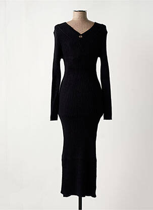 Rochie pulover guler în v mâneci lungi negru RINASCIMENTO femeie
