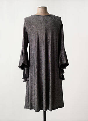 Rochie scurtă mâneci 3/4 mâneci 3/4 argintiu JULIE D'ORLEAC femeie