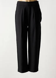 Pantalon larg țesătură poplin mărime normală negru B.YOUNG femeie