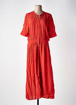Rochie lungă mâneci scurte mâneci scurte portocaliu SCOTCH & SODA femeie