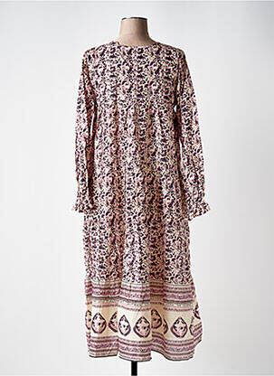 Rochie lungă mâneci lungi mâneci lungi roz SCOTCH & SODA femeie